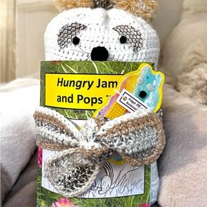 Adorable Chipmunk Kids Accessory Set - Gray, Tan and White